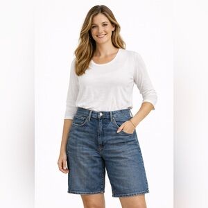 Levi's | Women's Blue Denim Bermuda Shorts Mid-Rise | Size 10